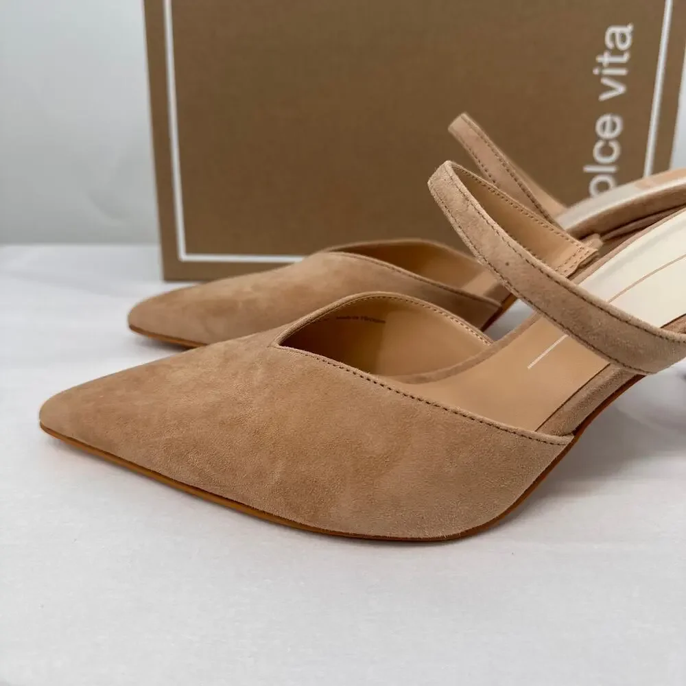 DOLCE VITA New in Box Evereve Kanika Pump Heels in Camel Nude Suede // 10